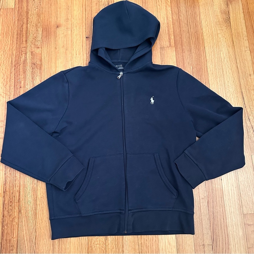 Polo Ralph Lauren  Full Zip Hoodie size M blue (b2)